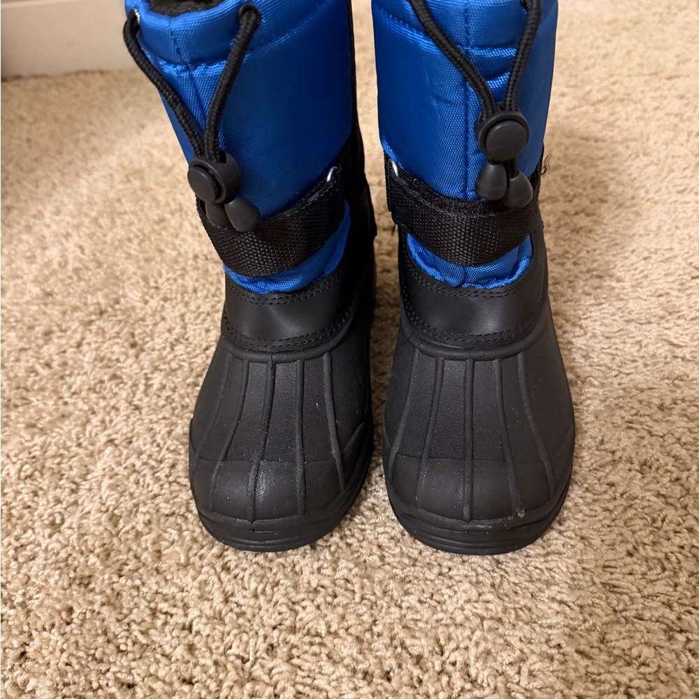 Cozy Black and Blue Kids Snow Boots